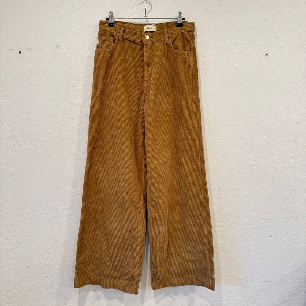 DL1961 Zoie Corduroy Wide Leg Pant Womens 25 Brown Relaxed Vintage Baggy